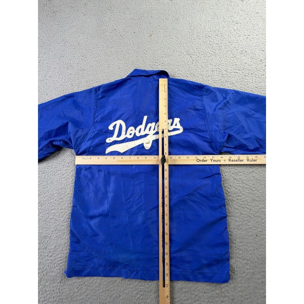 Vintage Spanjian LA Dodgers Coach Jacket Kids Medium Made in USA Personalized